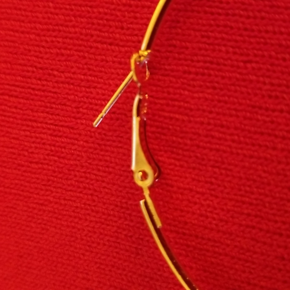 Hoop Goldtone Earrings - Picture 3 of 6